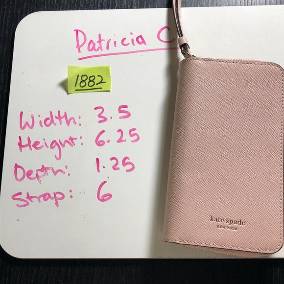 Kate Spade New York Cameron Zip Leather Wristlet for iPhone Xs Max (Warmvellum) - Picture 16 of 16